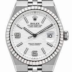 Unworn Rolex Land-Dweller 40MM 127334 Honeycomb Motif Dial Watch